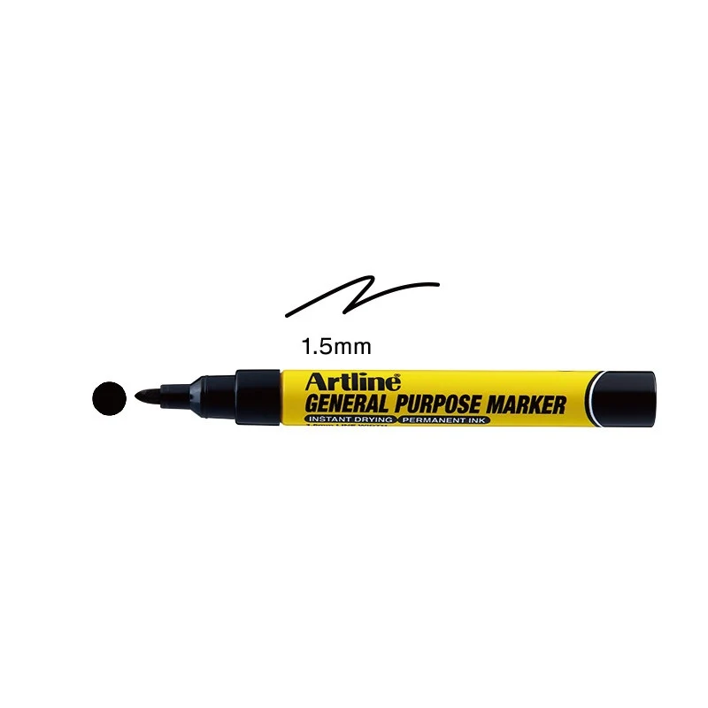 Artline EKPR-GPM General Purpose Permanent Markers, 4-Pack